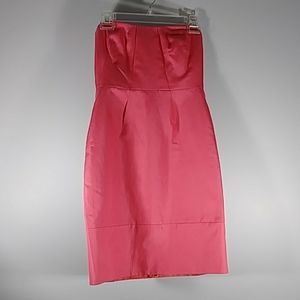 J. Crew salmon pink/coral strapless dress Sz 4P
